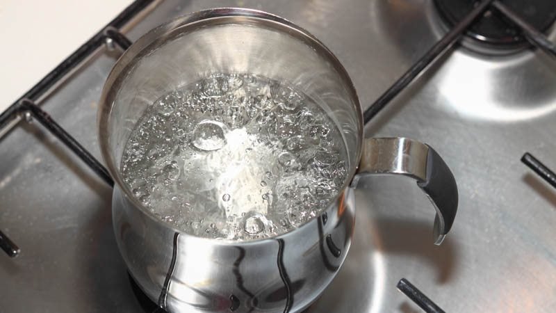 Boiling water